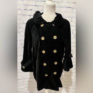 Bill Blass Women’s Coat/ Jacket Black With Gold Buttons Size Medium